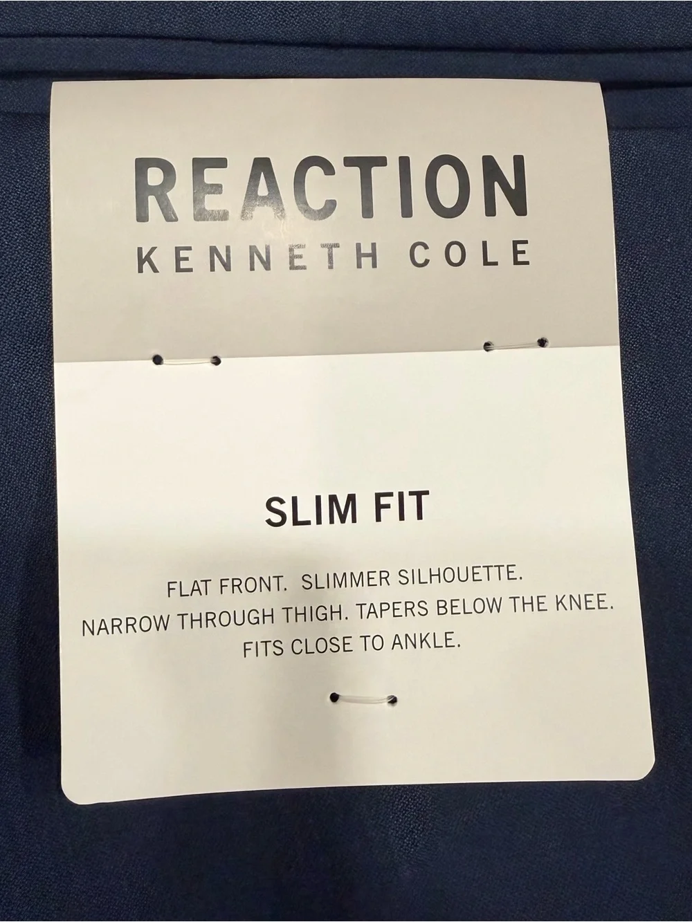 Kenneth Cole Reaction Men's Navy Slim Fit Dress Pants NWT - 38x32